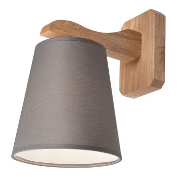 Wandlamp ANDREA 1xE27/60W/230V eiken/grijs