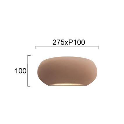 Wandlamp ANITA 1xE27/20W/230V bruin