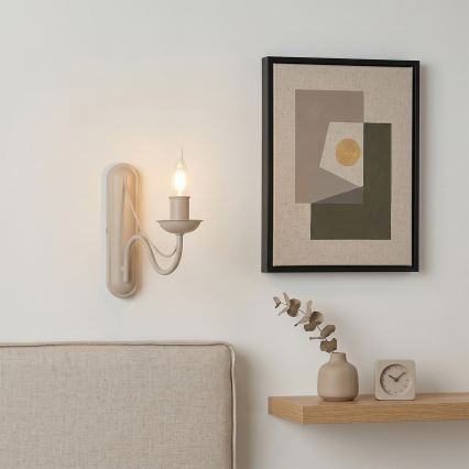 Wandlamp ANTON 1xE14/60W/230V beige