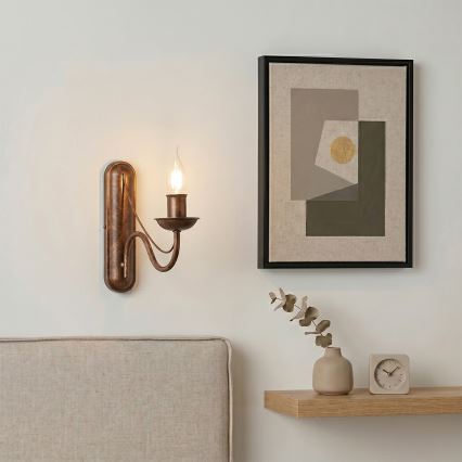 Wandlamp ANTON 1xE14/60W/230V bronskleurig