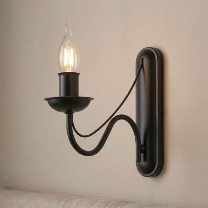 Wandlamp ANTON 1xE14/60W/230V zwart