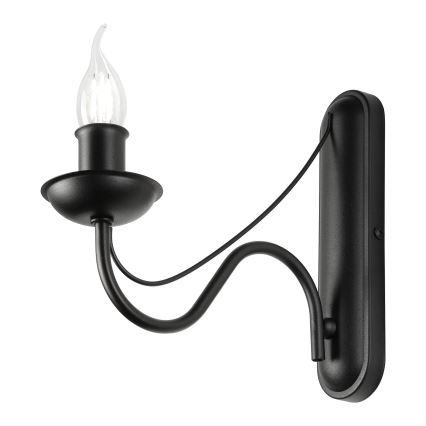 Wandlamp ANTON 1xE14/60W/230V zwart