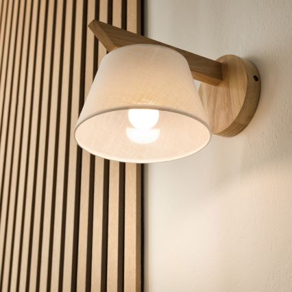 Wandlamp ANTONIO 1xE14/40W/230V eiken