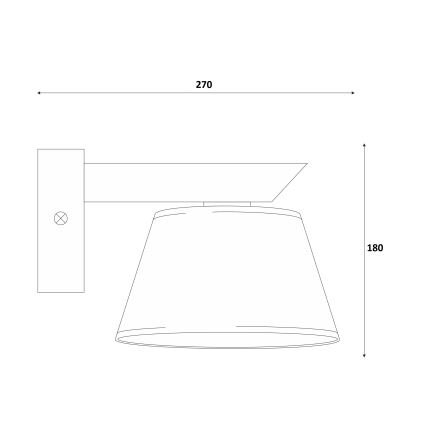 Wandlamp ANTONIO 1xE14/40W/230V eiken