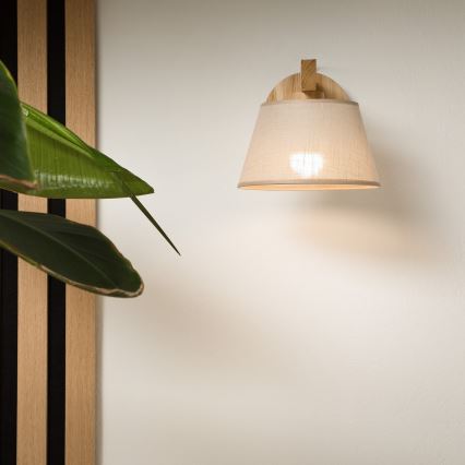 Wandlamp ANTONIO 1xE14/40W/230V eiken