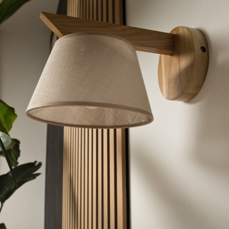 Wandlamp ANTONIO 1xE14/40W/230V eiken