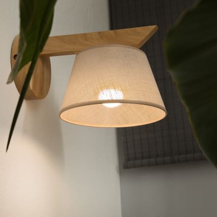 Wandlamp ANTONIO 1xE14/40W/230V eiken