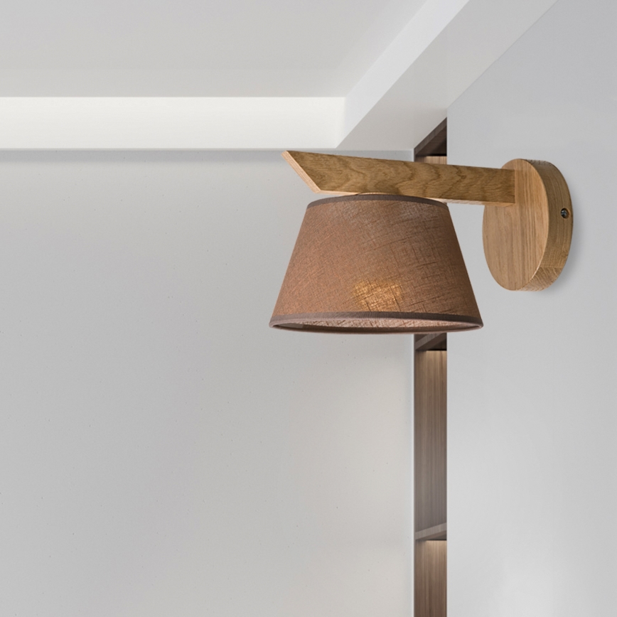 Wandlamp ANTONIO 1xE14/40W/230V eiken