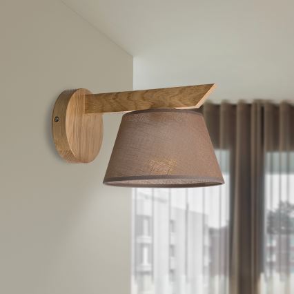 Wandlamp ANTONIO 1xE14/40W/230V eiken