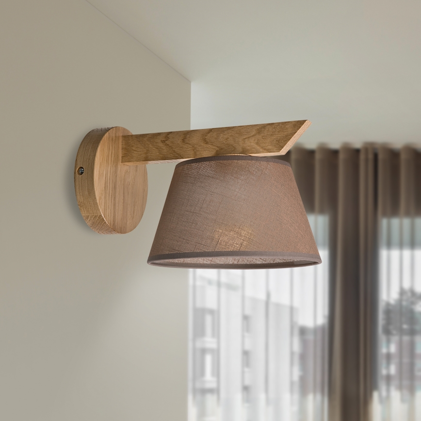 Wandlamp ANTONIO 1xE14/40W/230V eiken