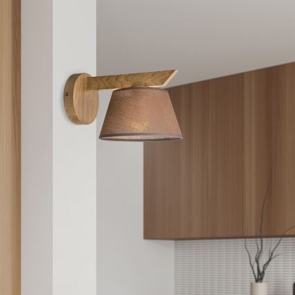 Wandlamp ANTONIO 1xE14/40W/230V eiken