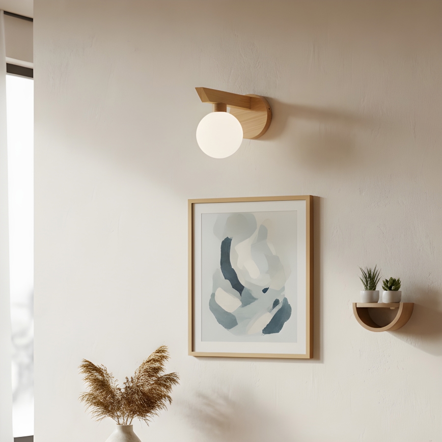 Wandlamp ANTONIO 1xG9/5W/230V eiken/wit