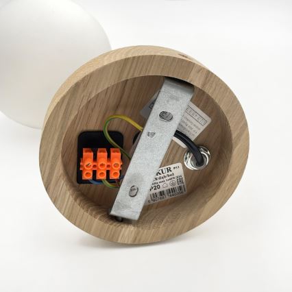 Wandlamp ANTONIO 1xG9/5W/230V eiken/wit