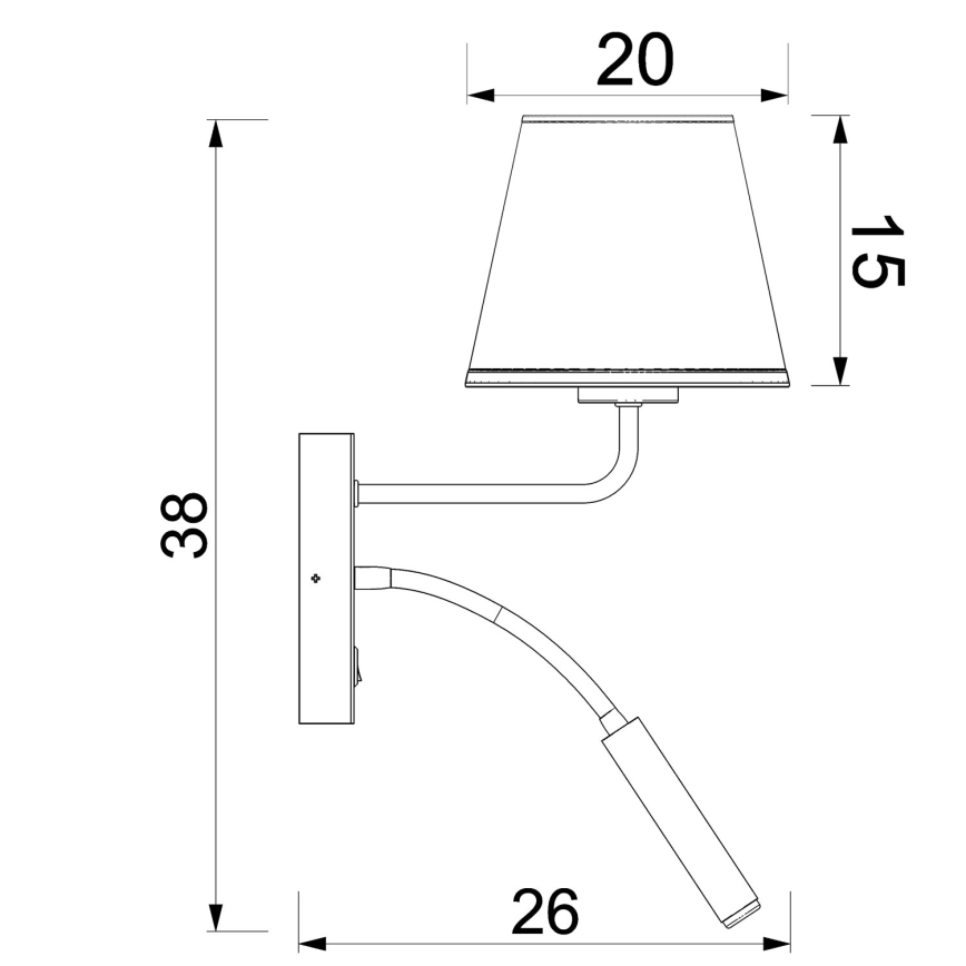 Wandlamp ARDEN 1xE27/15W/230V + 1xG9/8W beige/bruin