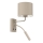 Wandlamp ARDEN 1xE27/15W/230V + 1xG9/8W beige