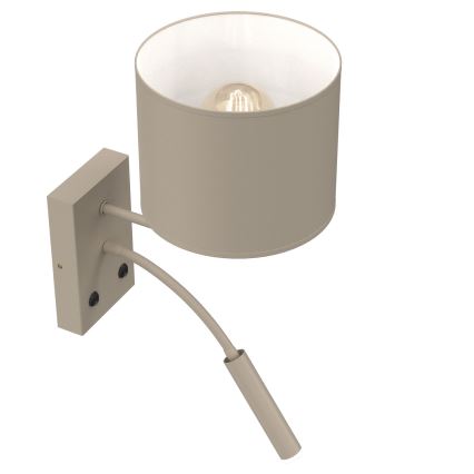 Wandlamp ARDEN 1xE27/15W/230V + 1xG9/8W beige