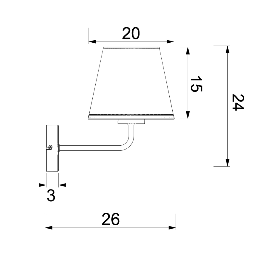Wandlamp ARDEN 1xE27/15W/230V beige/bruin