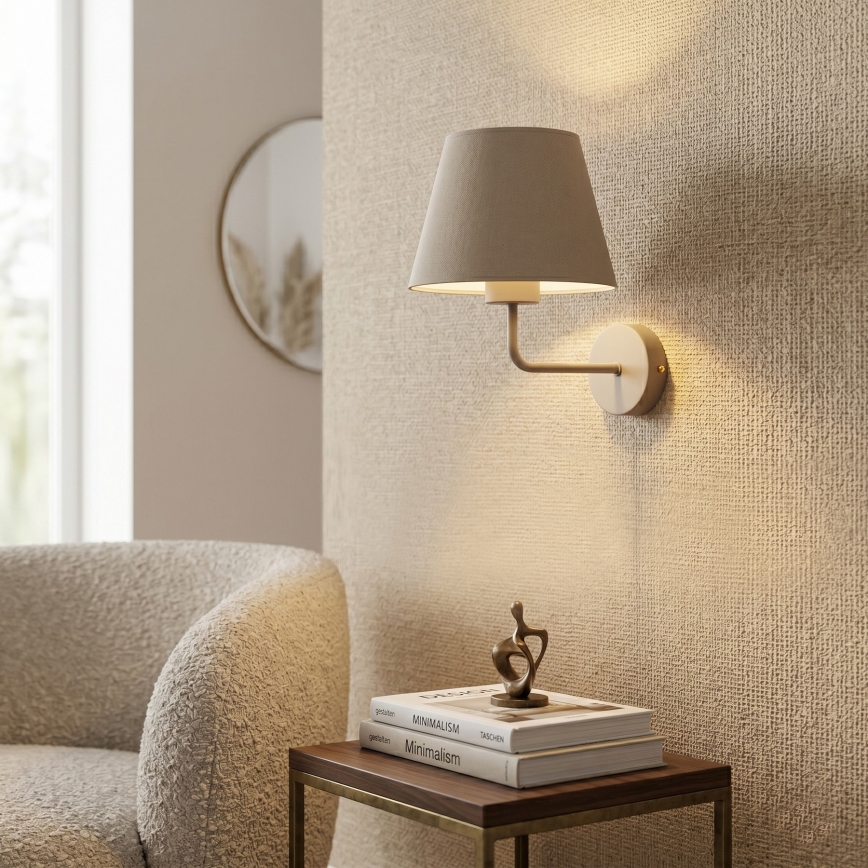 Wandlamp ARDEN 1xE27/15W/230V beige