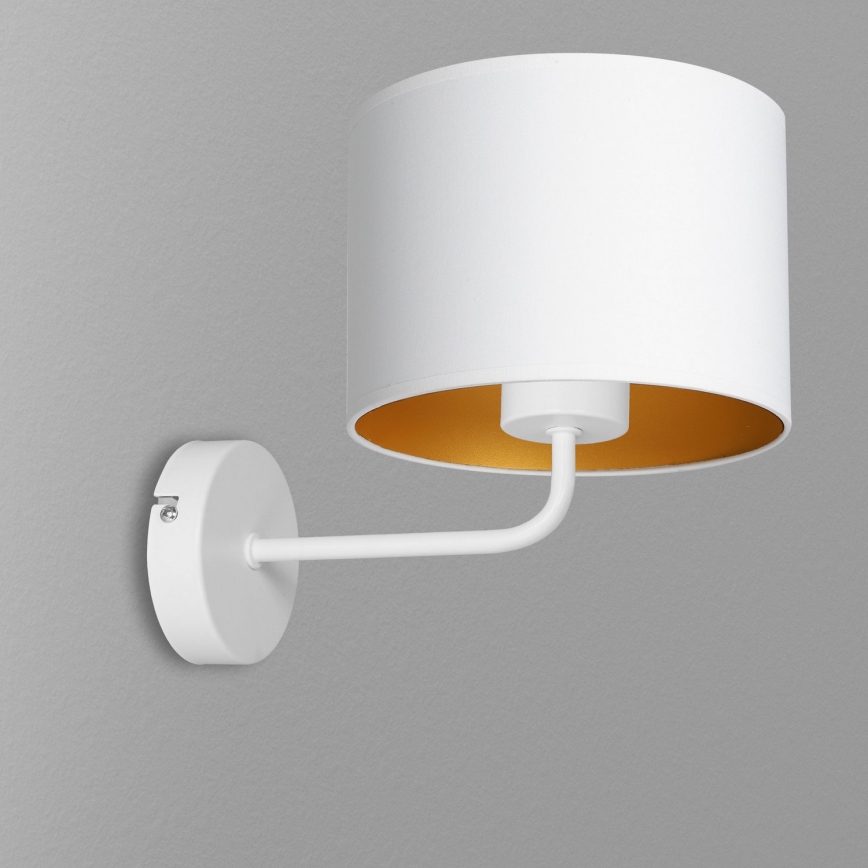 Wandlamp ARDEN 1xE27/60W/230V wit/goud