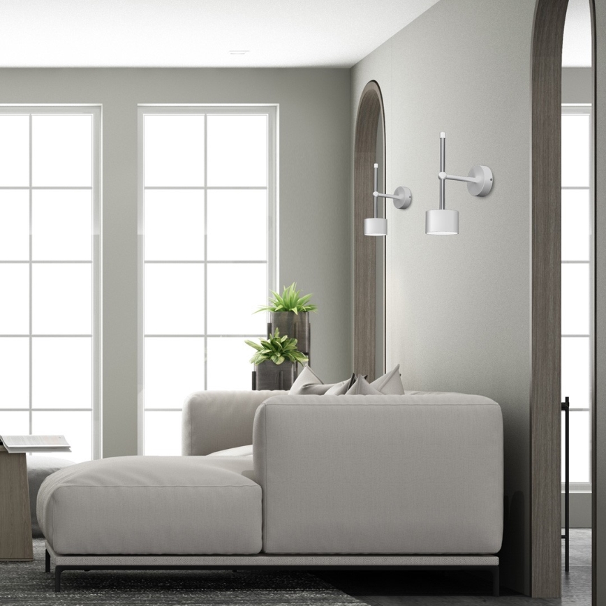 Wandlamp ARENA 1xGX53/11W/230V wit/glanzend chroom