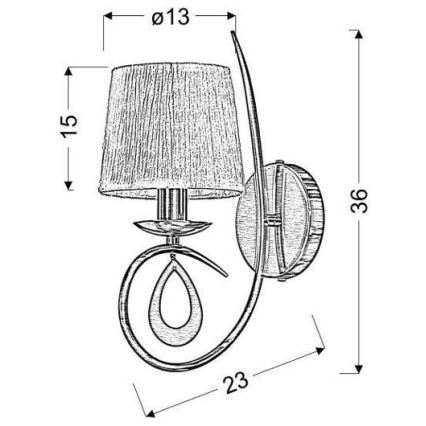 Wandlamp ARNIKA 1xE14/40W/230V glanzend chroom /wit