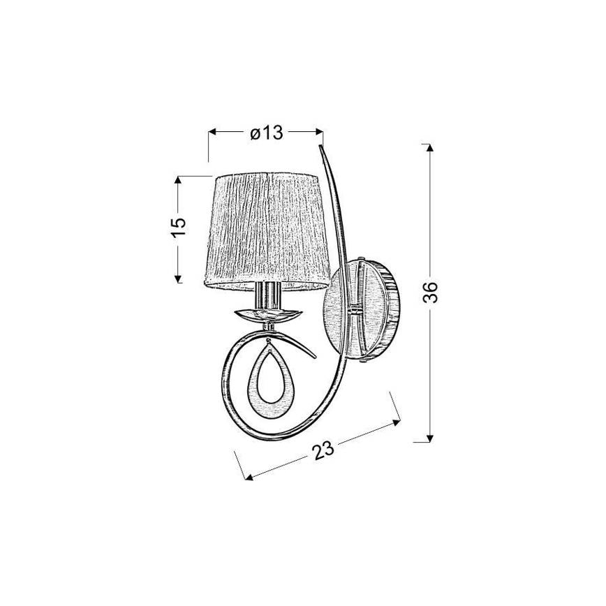 Wandlamp ARNIKA 1xE14/40W/230V glanzend chroom /wit