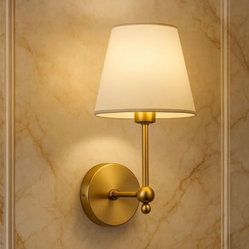 Wandlamp ASPARAGUS 1xE27/40W/230V goud/crème