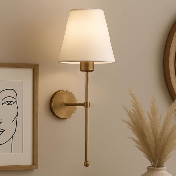Wandlamp ASPARAGUS 1xE27/40W/230V goud/crème