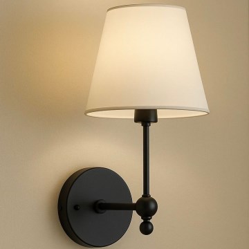 Wandlamp ASPARAGUS 1xE27/40W/230V zwart/crème