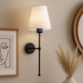 Wandlamp ASPARAGUS 1xE27/40W/230V zwart/crème