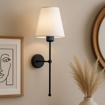 Wandlamp ASPARAGUS 1xE27/40W/230V zwart/crème