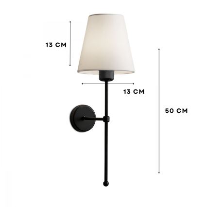 Wandlamp ASPARAGUS 1xE27/40W/230V zwart/crème