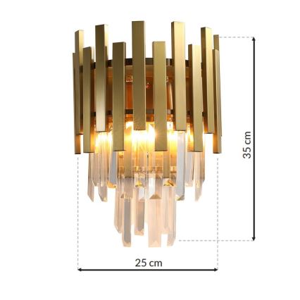 Wandlamp ASPEN GOLD 2xE14/40W/230V