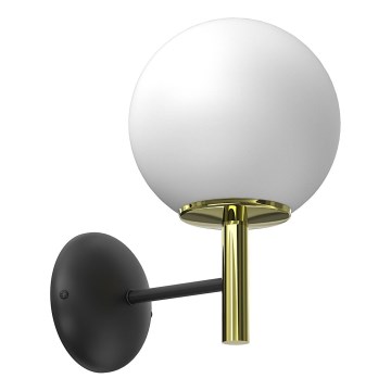 Wandlamp AWINION 1xE27/15W/230V wit/goud/zwart