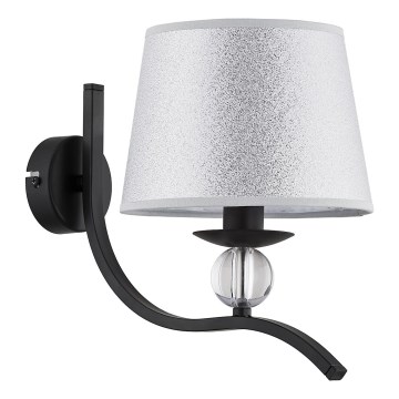 Wandlamp BARNI 1xE14/10W/230V zwart/zilver