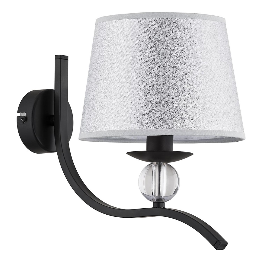 Wandlamp BARNI 1xE14/10W/230V zwart/zilver