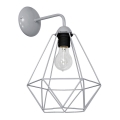 Wandlamp BASKET 1xE27/60W/230V grijs