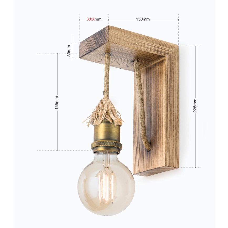 Wandlamp BASSENA 1xE27/60W/230V