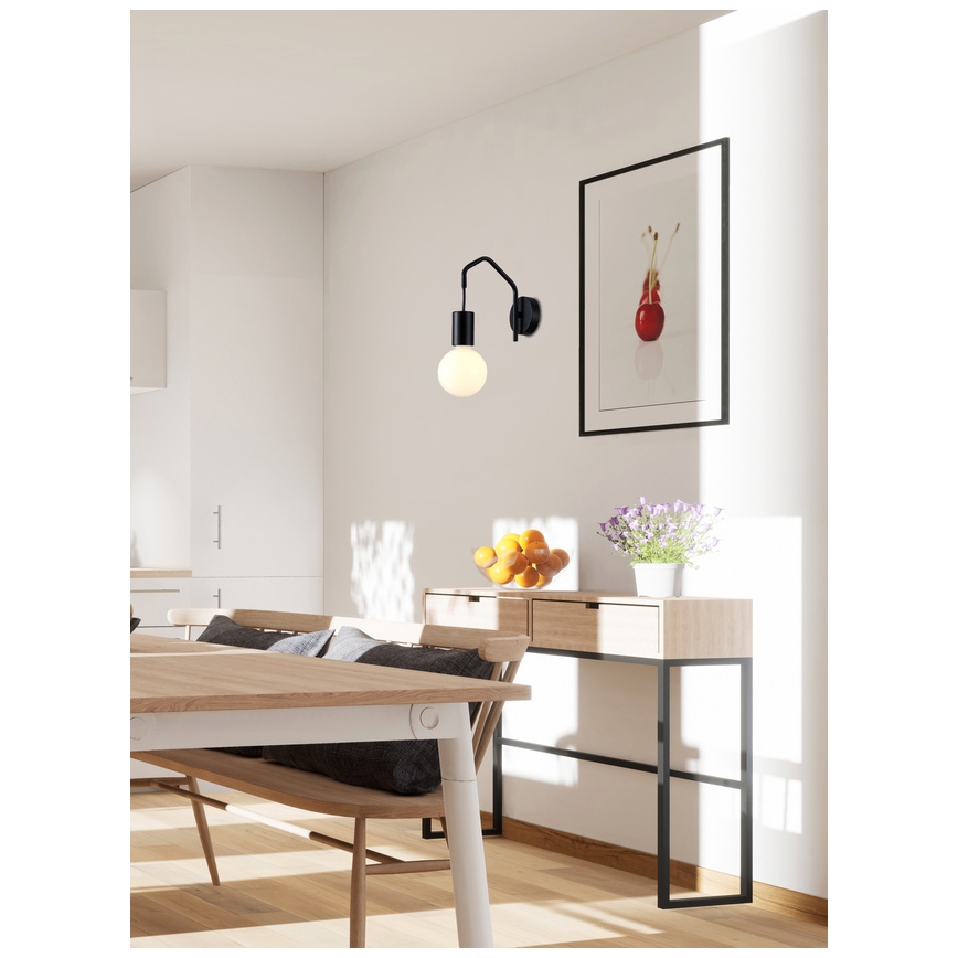 Wandlamp BASSO 1xE27/40W/230V zwart