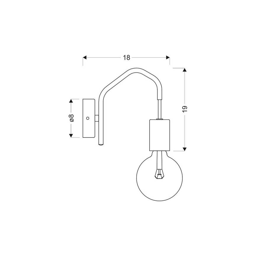 Wandlamp BASSO 1xE27/40W/230V zwart