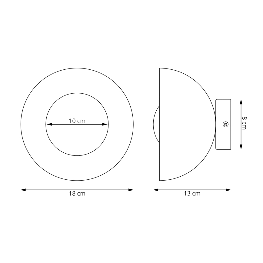 Wandlamp BIBI 1xG9/8W/230V grijs