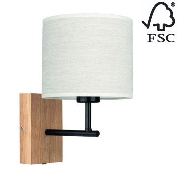 Wandlamp BOHO 1xE27/25W/230V eiken – FSC gecertificeerd