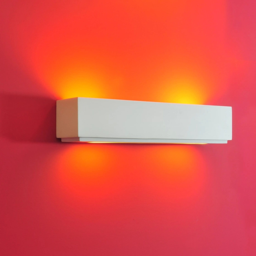 Wandlamp BRICK 2xE14/12W/230V gips/wit
