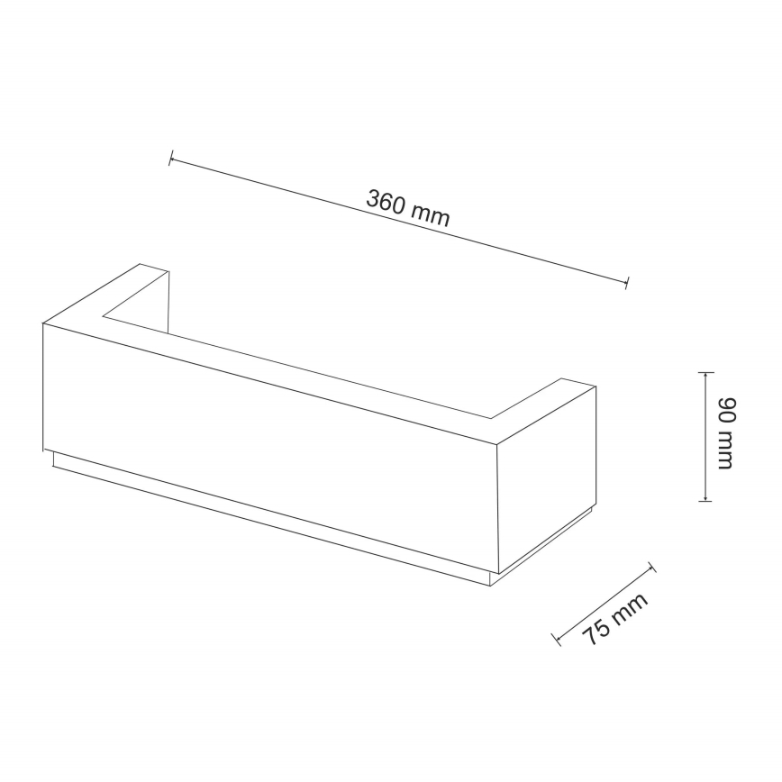 Wandlamp BRICK 2xE14/12W/230V gips/wit