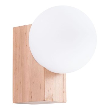 Wandlamp BULBO 1xG9/8W/230V beuken/wit