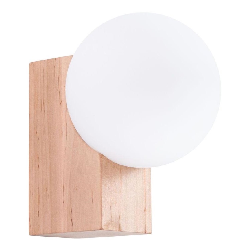 Wandlamp BULBO 1xG9/8W/230V beuken/wit