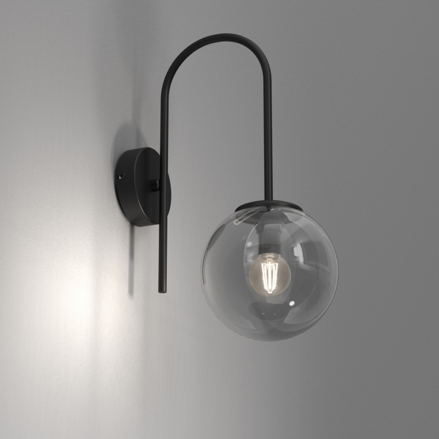 Wandlamp CAMBRIDGE 1xE14/60W/230V zwart