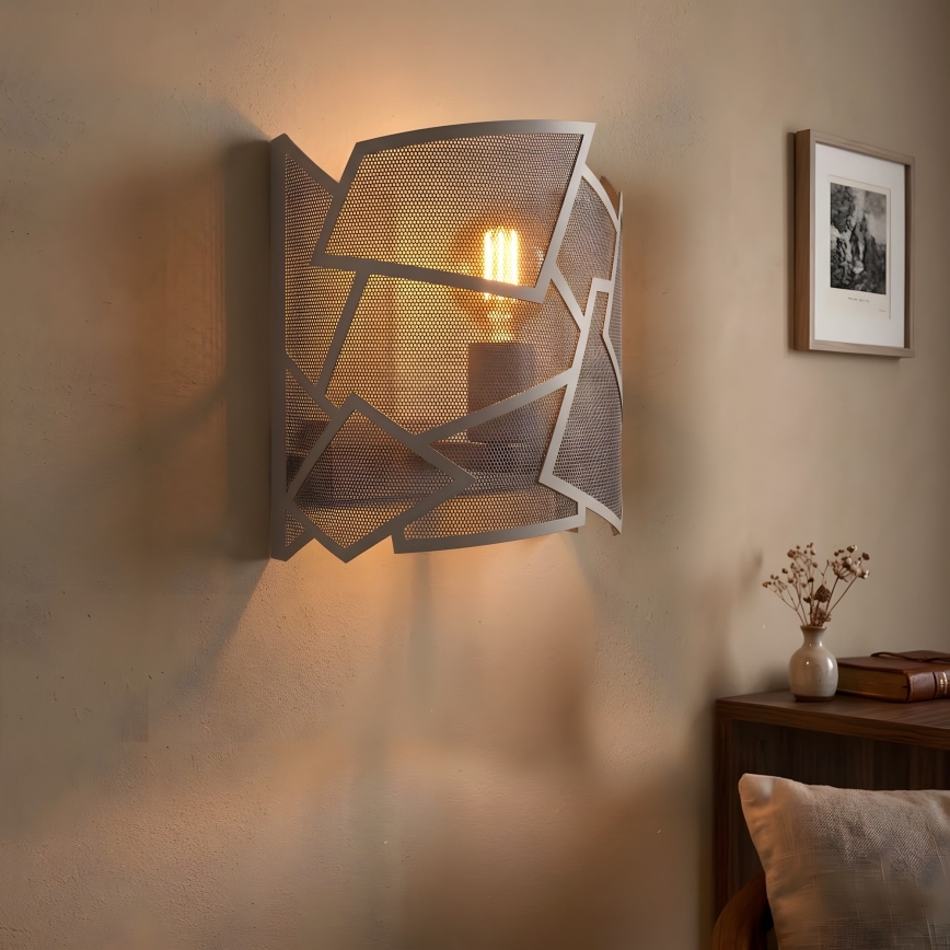 Wandlamp CAMO 1xE27/15W/230V beige