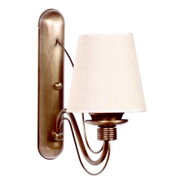 Wandlamp CLASSIC 1xE27/40W/230V brons/beige