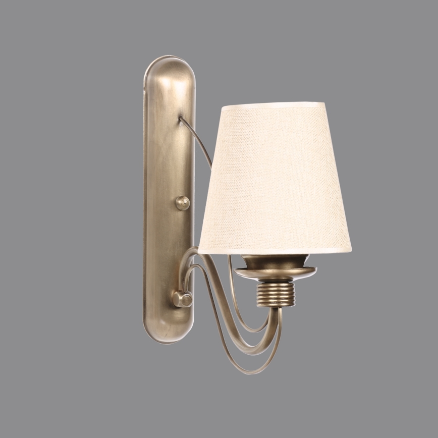 Wandlamp CLASSIC 1xE27/40W/230V brons/beige